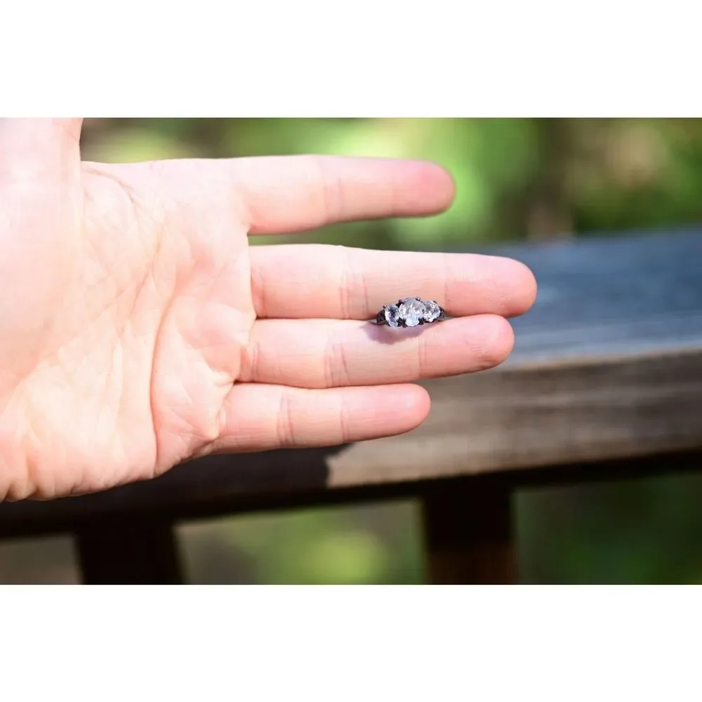Raw stone jewelry, Lake County diamond engagement ring